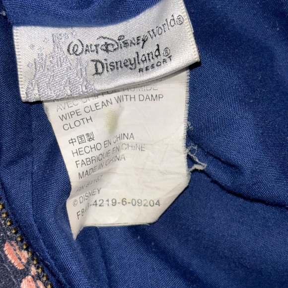 Mickey Mouse Small Duffle Bag Pink Embroidery Disney Themed - Picture 3 of 5